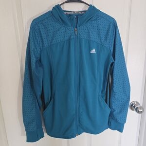 Adidas Running Jacket Hooded With Zipper Size L